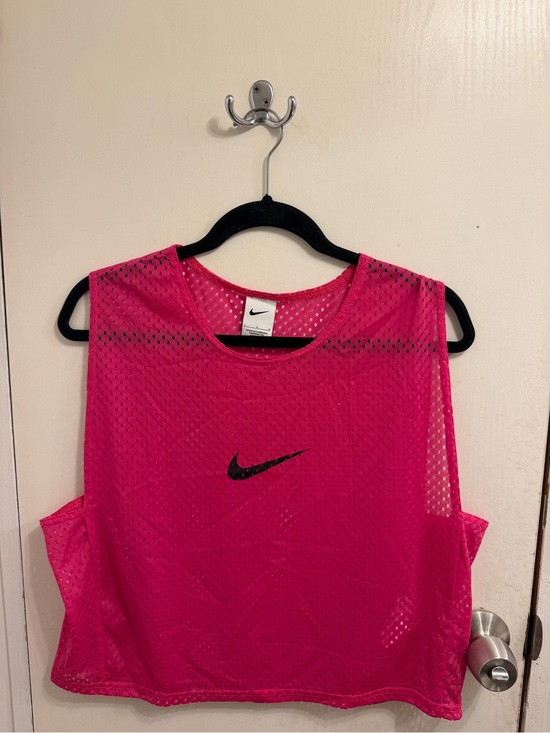 Nike Tops - Nike Women’s Hot Pink Mesh Sports Tank with Black Swoosh